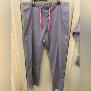 Gray Pants with Pink Accents
